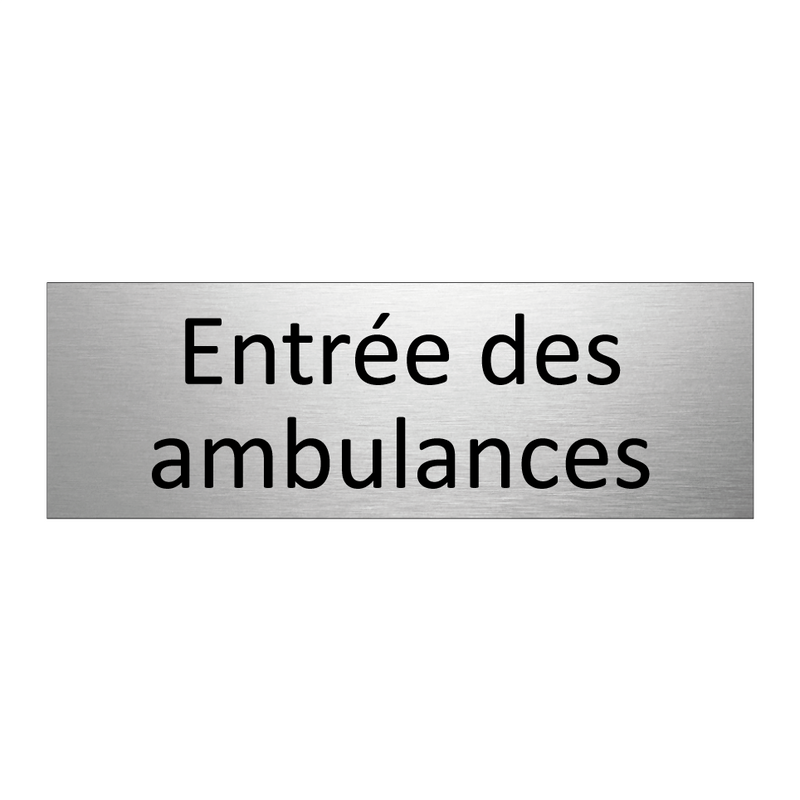 Entrée des ambulances