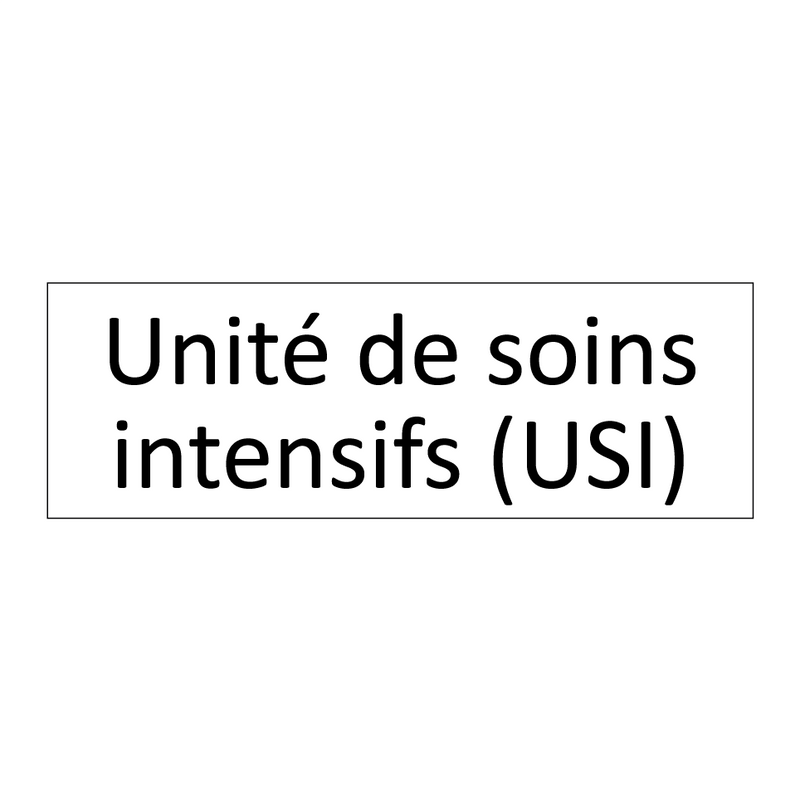 Unité de soins intensifs (USI)