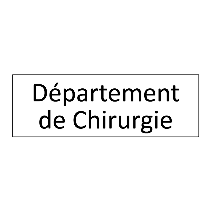 Département de Chirurgie