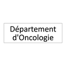 Département d'Oncologie