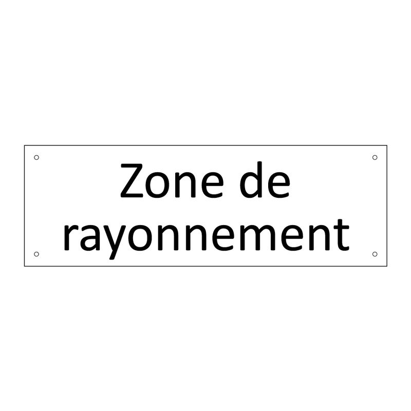 Zone de rayonnement