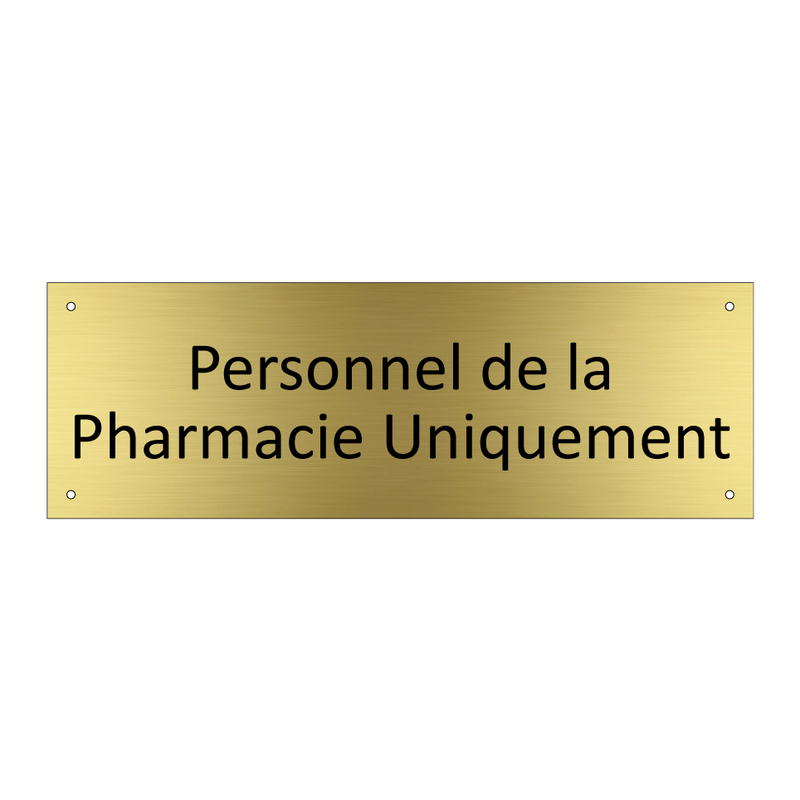 Personnel de la Pharmacie Uniquement