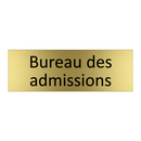 Bureau des admissions