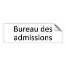 Bureau des admissions