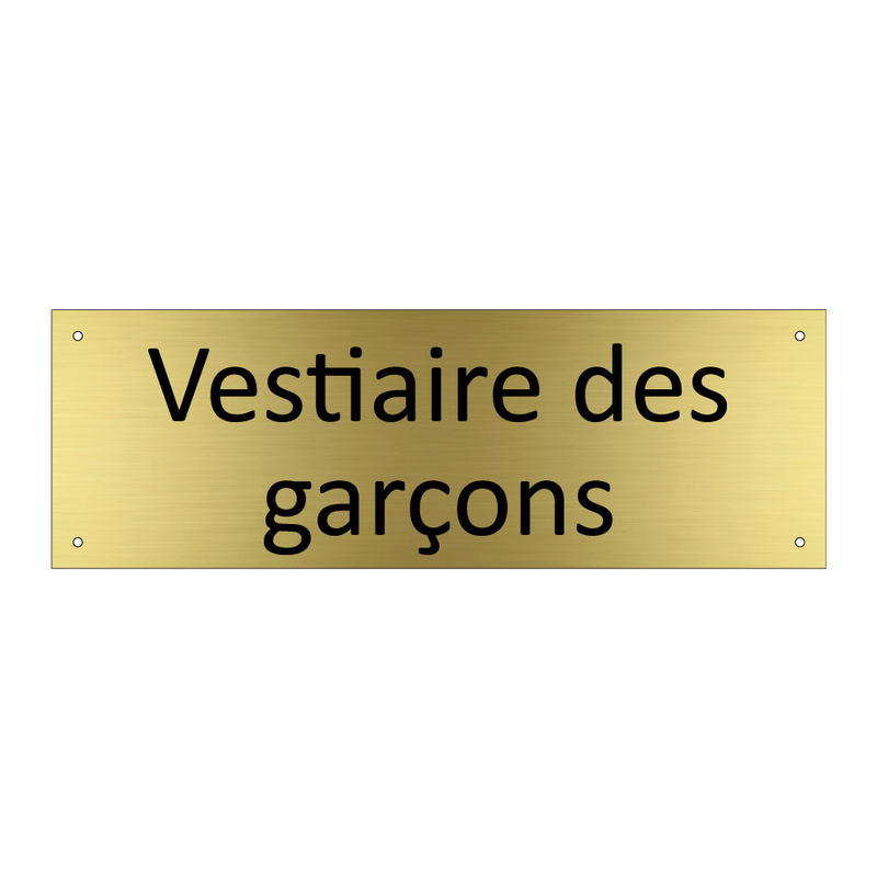 Vestiaire des garçons