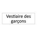 Vestiaire des garçons
