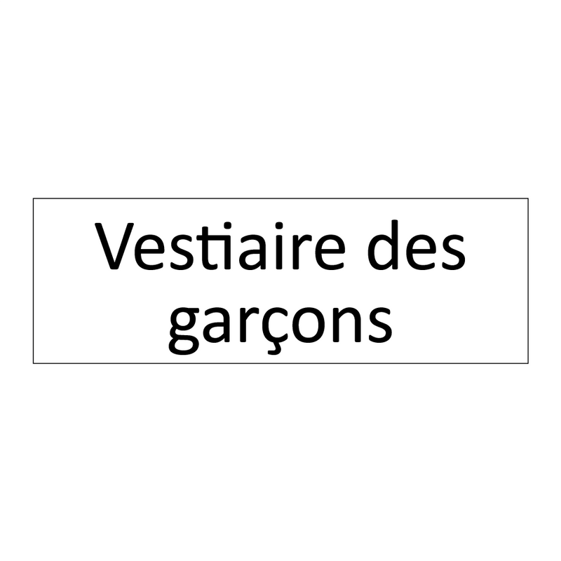 Vestiaire des garçons