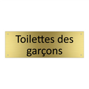 Toilettes des garçons