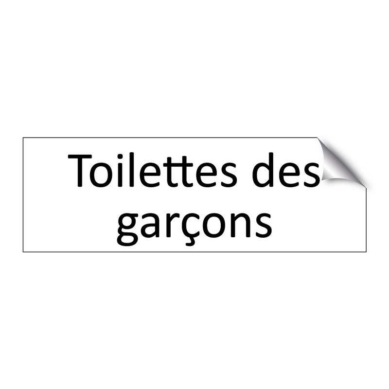 Toilettes des garçons