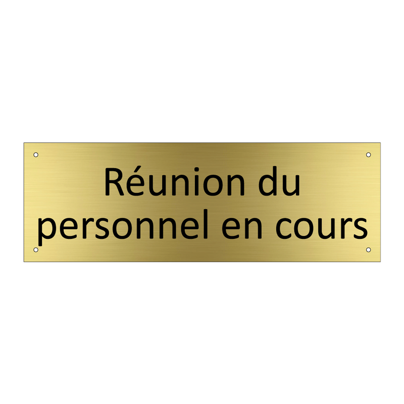 Réunion du personnel en cours