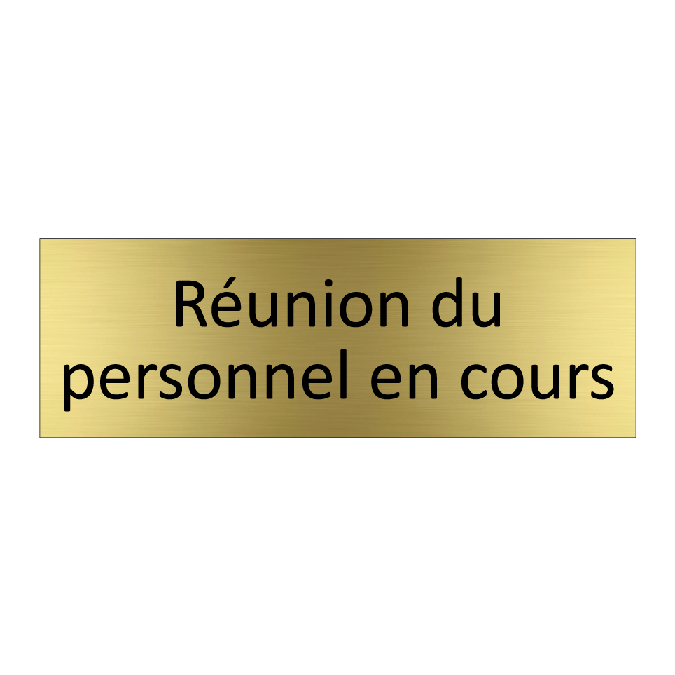 Réunion du personnel en cours
