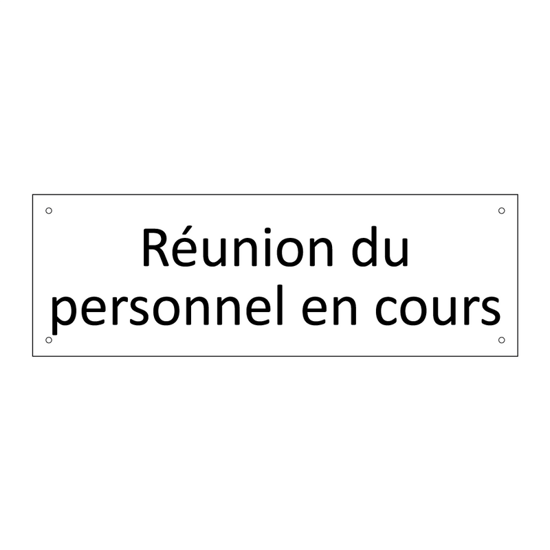 Réunion du personnel en cours