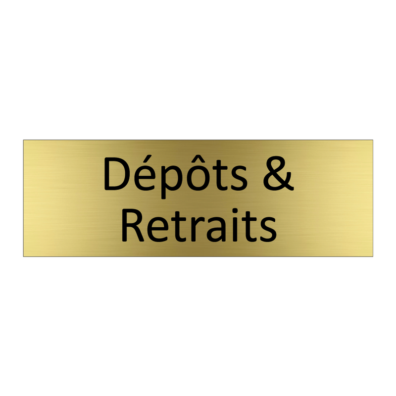 Dépôts & Retraits