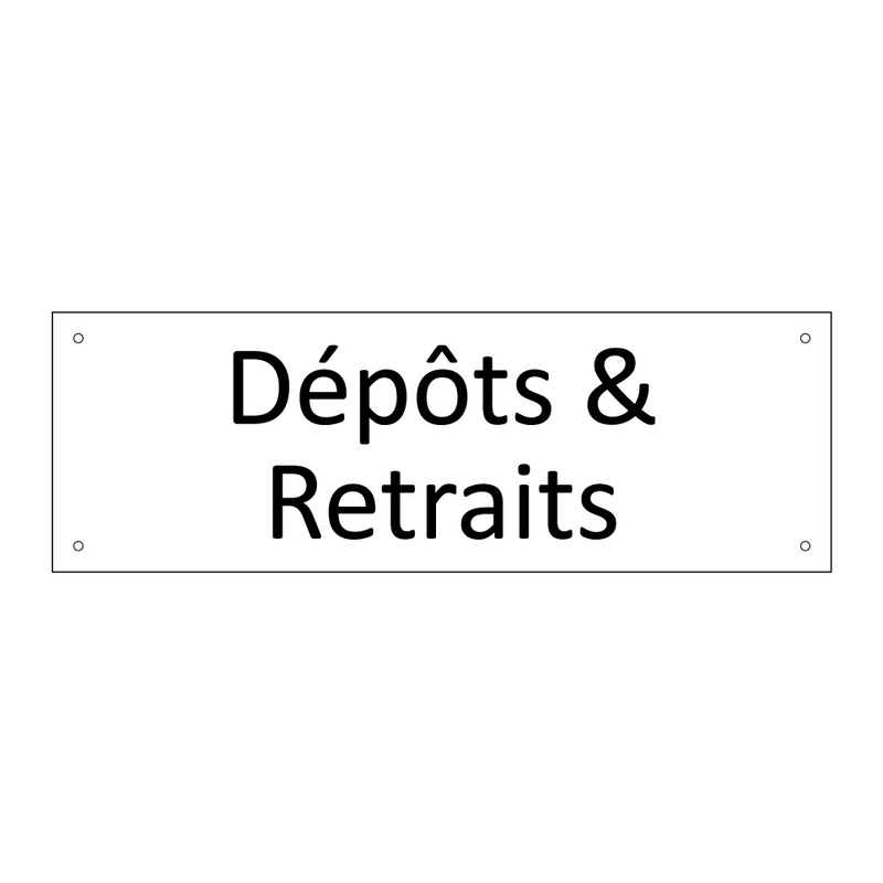 Dépôts & Retraits
