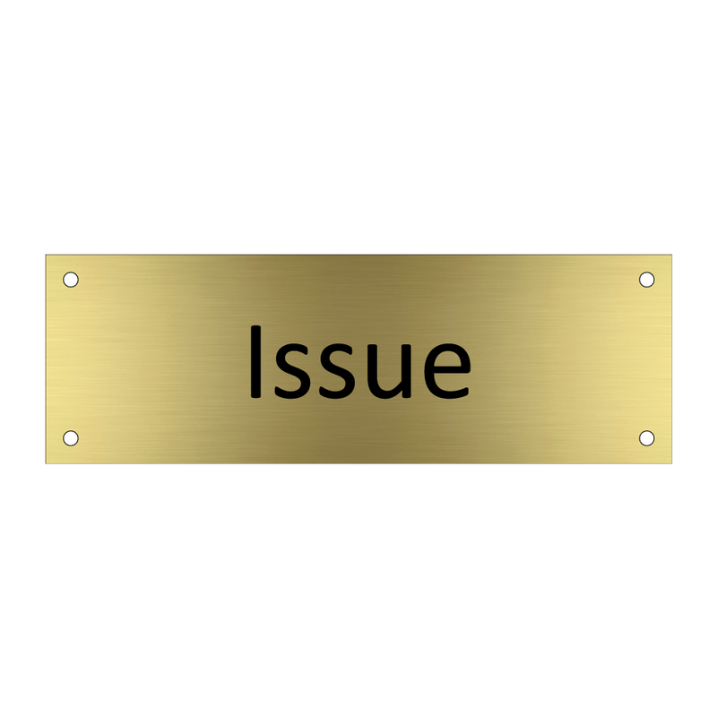 Issue & Issue & Issue