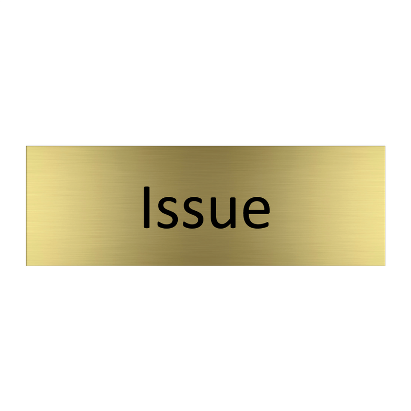 Issue & Issue & Issue & Issue & Issue & Issue
