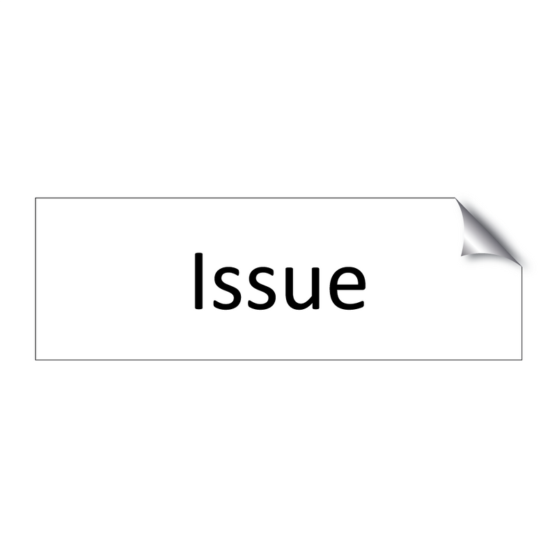 Issue & Issue & Issue