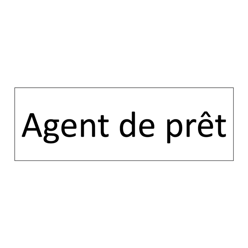 Agent de prêt