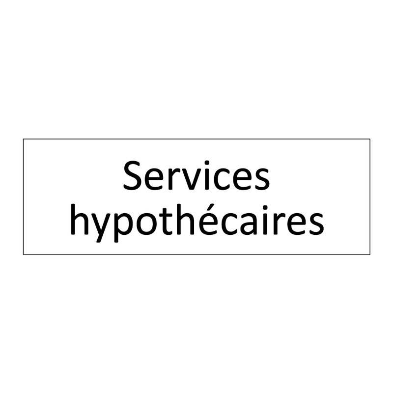 Services hypothécaires