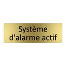 Système d'alarme actif