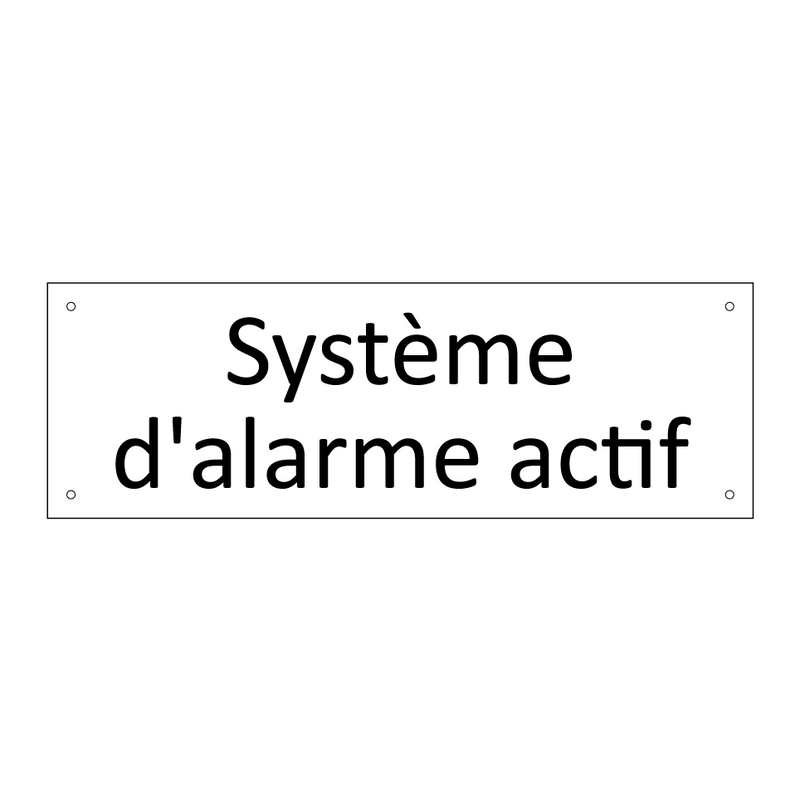 Système d'alarme actif