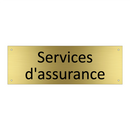 Services d'assurance