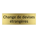 Change de devises étrangères