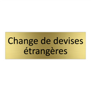 Change de devises étrangères