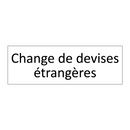 Change de devises étrangères