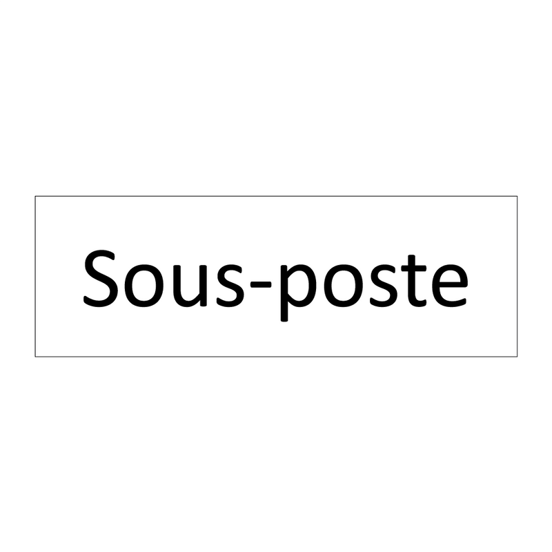 Sous-poste & Sous-poste & Sous-poste & Sous-poste & Sous-poste & Sous-poste