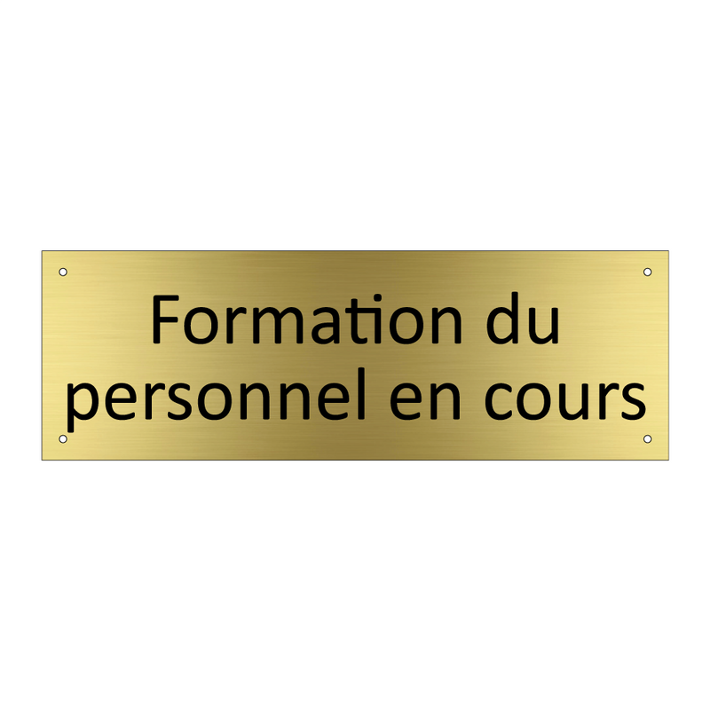 Formation du personnel en cours