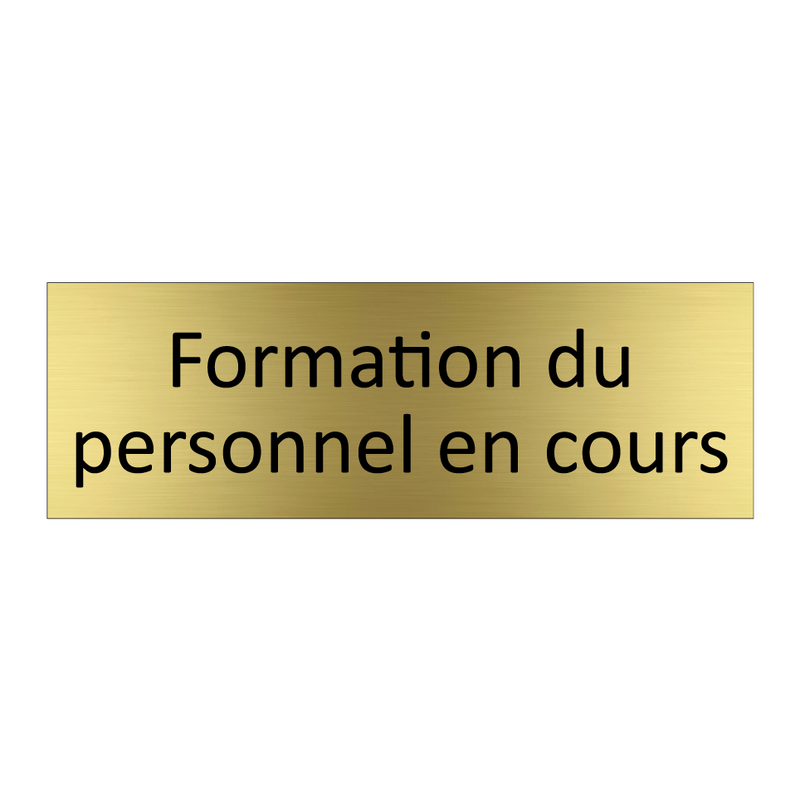 Formation du personnel en cours