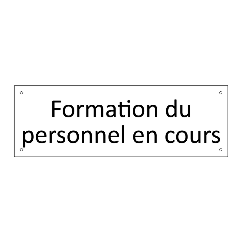Formation du personnel en cours