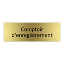 Comptoir d'enregistrement