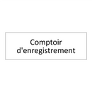 Comptoir d'enregistrement
