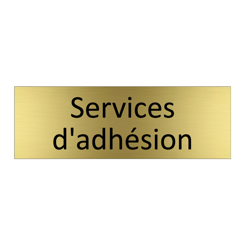 Services d'adhésion