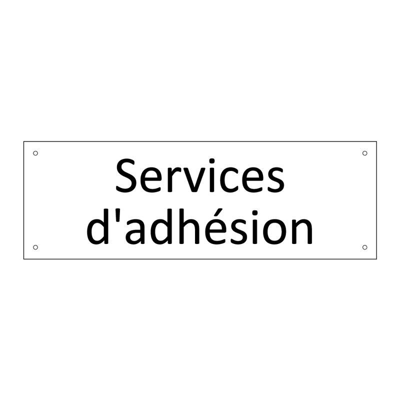 Services d'adhésion