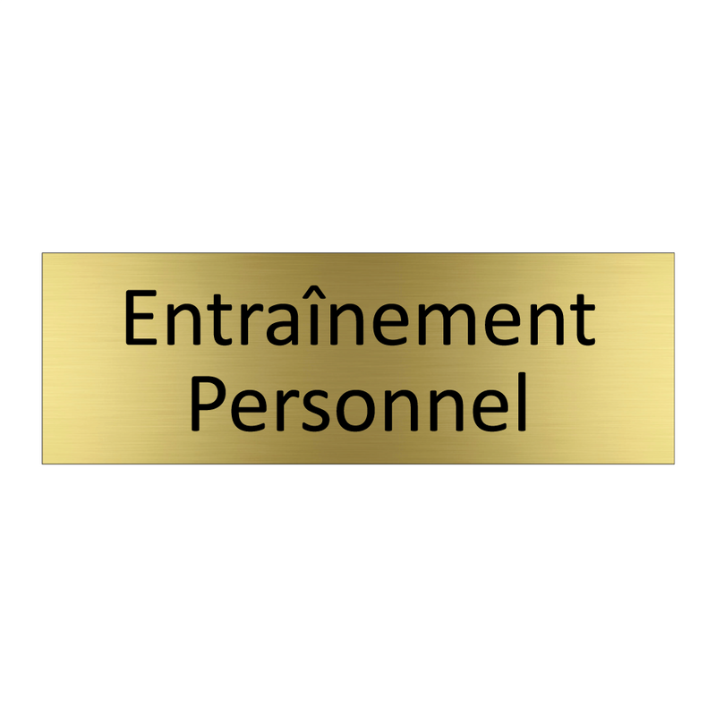 Entraînement Personnel