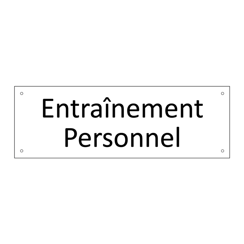 Entraînement Personnel