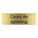 Cours de spinning