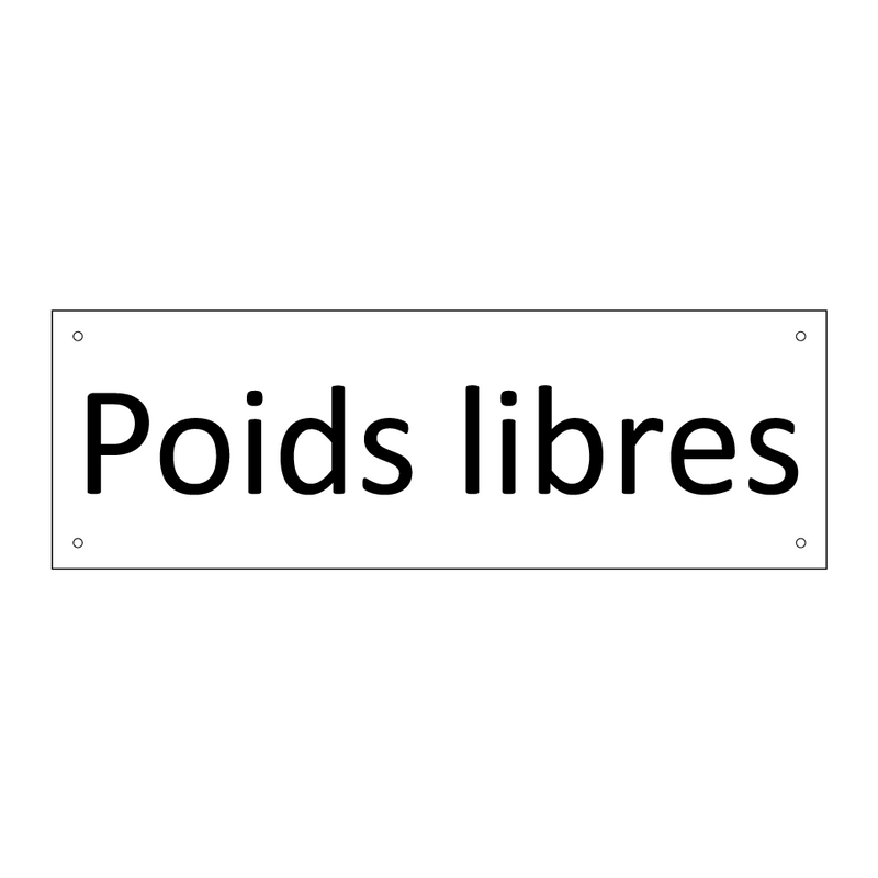 Poids libres