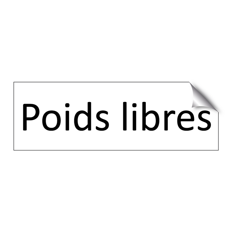 Poids libres