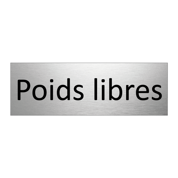 Poids libres