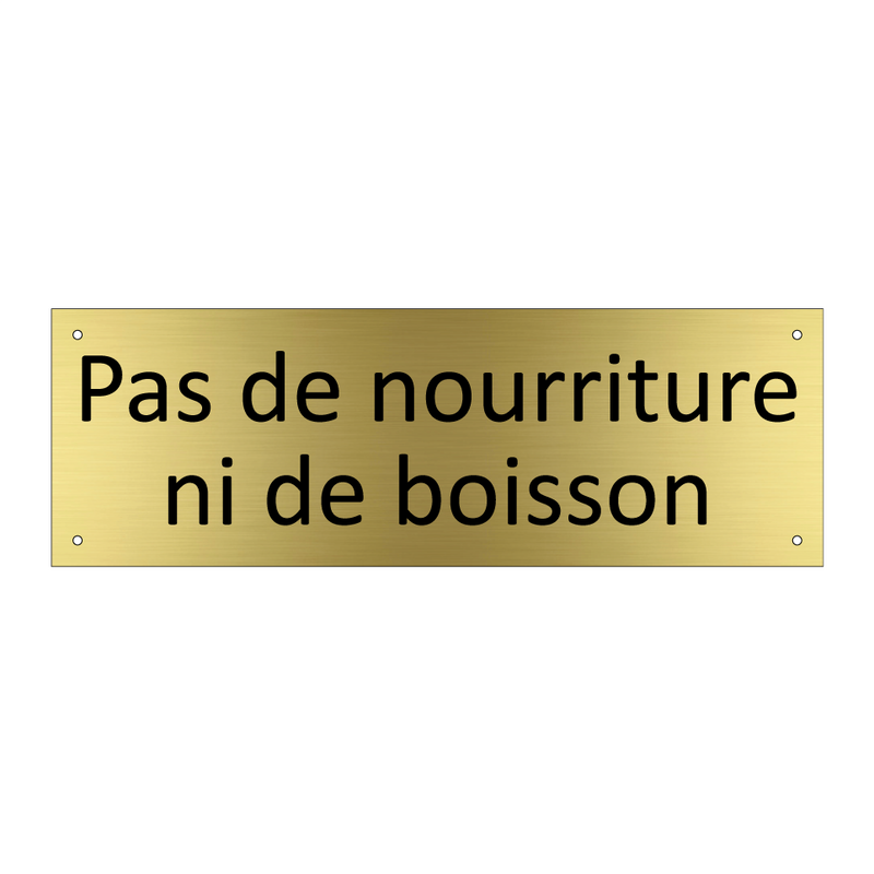 Pas de nourriture ni de boisson