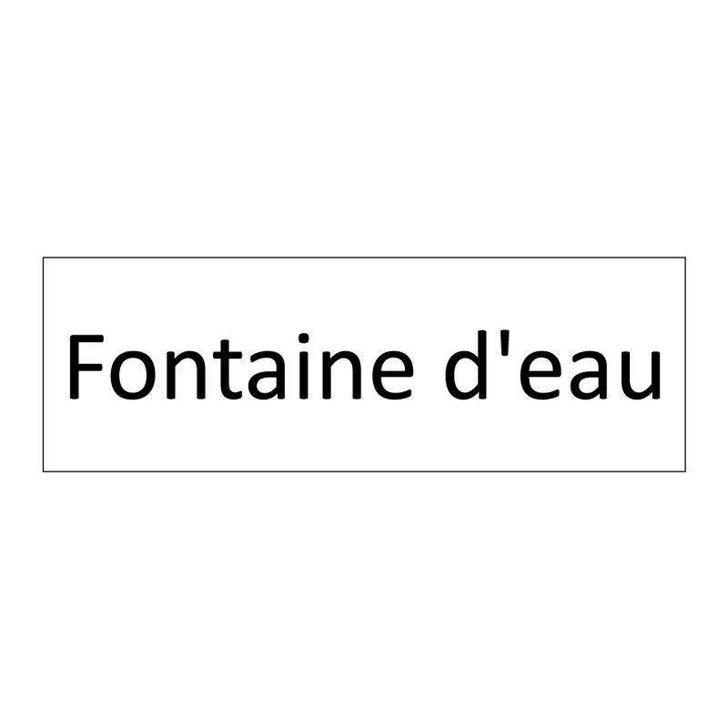 Fontaine d'eau