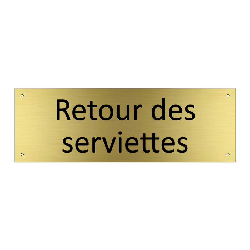 Retour des serviettes