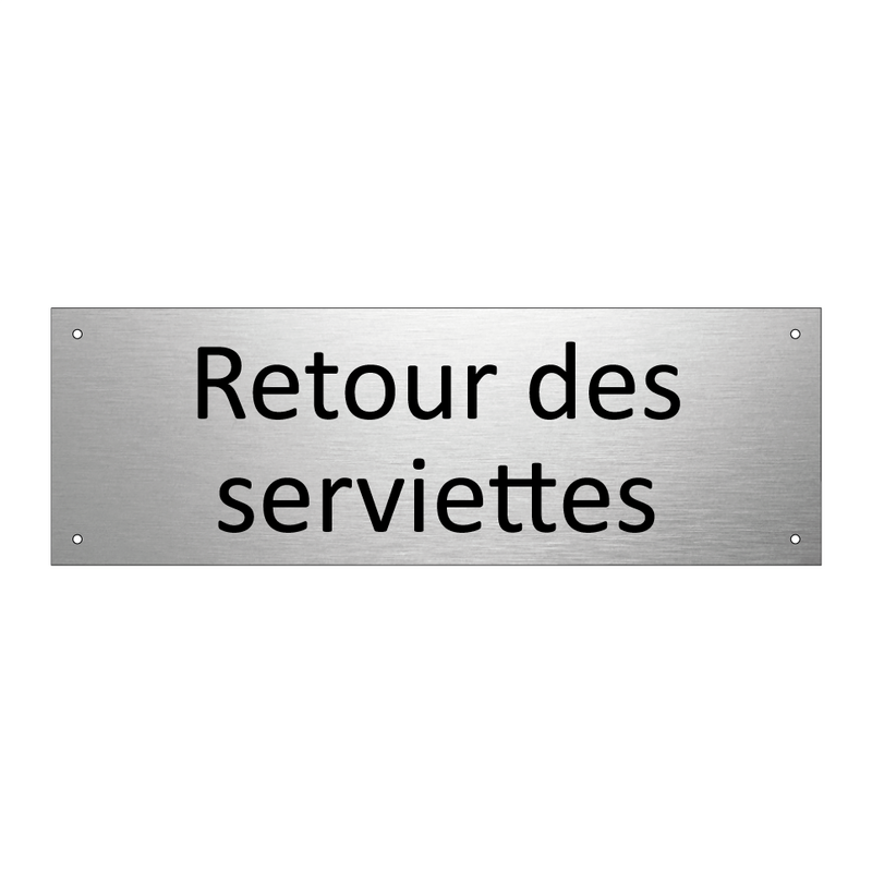 Retour des serviettes