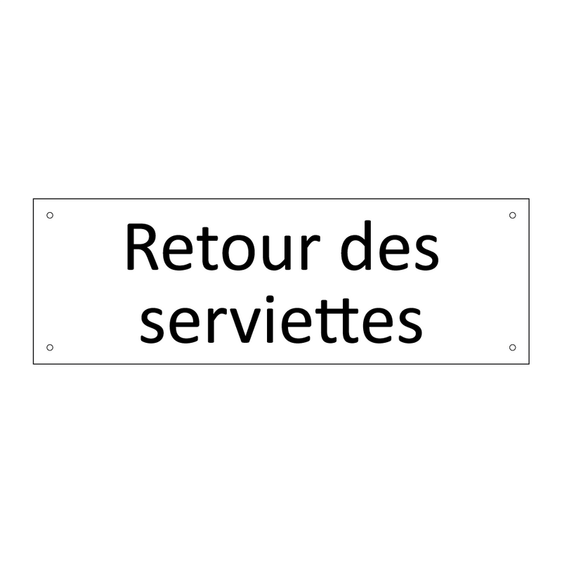 Retour des serviettes