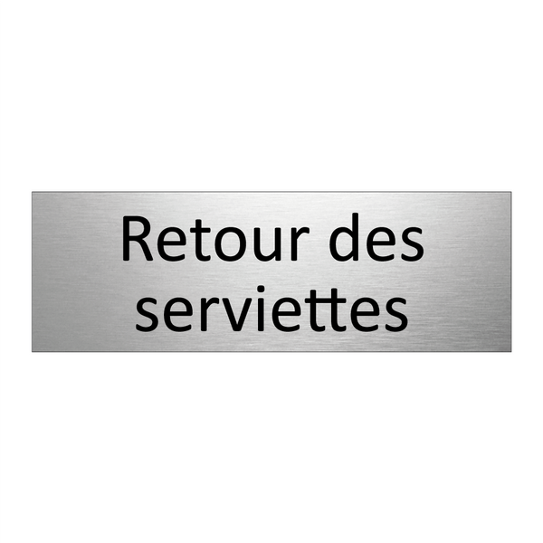 Retour des serviettes