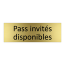 Pass invités disponibles